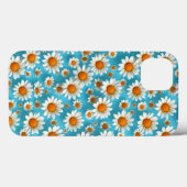 Witte Madeliefjes Blauwe Elegante Bloemige Ontwerp Case-Mate iPhone Case (Achterkant (horizontaal))