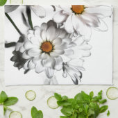 Witte Madeliefjes Bloei Keukenhanddoek – Verse Blo (Gevouwen)