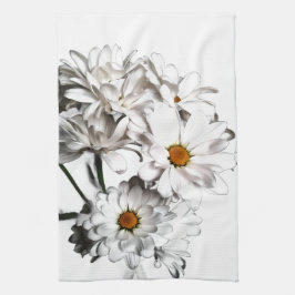 Witte Madeliefjes Bloei Keukenhanddoek – Verse Blo