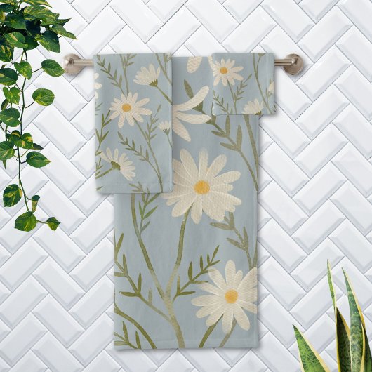 Witte Madeliefjes Bloem Bad Handdoek