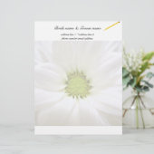 witte madeliefjes bloem bruiloften custom briefhoofd (Staand voorkant)