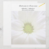 witte madeliefjes bloem bruiloften custom briefhoofd (Voorkant / Achterkant)