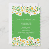 Witte madeliefjes bloemen lieveheersbeestje verjaa kaart (Achterkant)