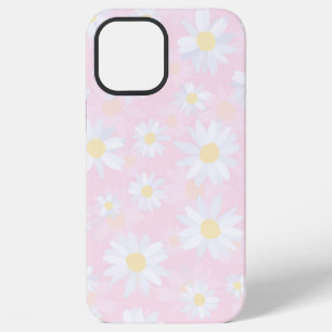 Witte Madeliefjes Bloemen Roze Bloemstuk iPhone 12 Pro Max Hoesje