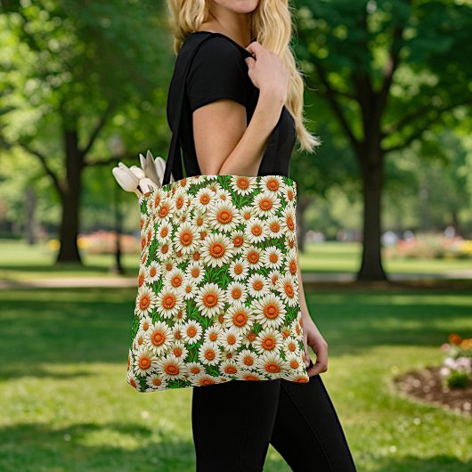 Witte Madeliefjes Boodschappentas Tote Bag