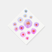 Witte madeliefjes Cocktail papier servetten (Hoek)