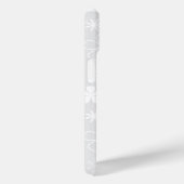 Witte Madeliefjes Doodles Op Grijs Case-Mate iPhone Case (Achterkant / Rechts)