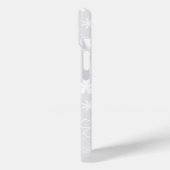 Witte Madeliefjes Doodles Op Grijs Case-Mate iPhone Case (Achterkant / Links)