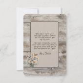 Witte Madeliefjes en Monarch Vlinders Westers (Achterkant)