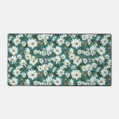 Witte madeliefjes en vlinders bureaumat (Voorkant)