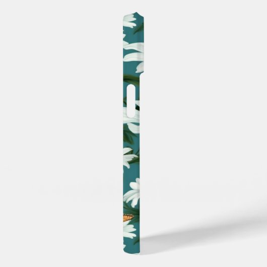 Witte madeliefjes en vlinders Case-Mate iPhone case (Achterkant / Rechts)