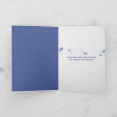 Witte madeliefjes in blauwe jean pocket verjaardag kaart (Binnen)