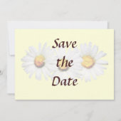 Witte Madeliefjes in de Regen Save the Date (Achterkant)