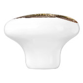 Witte madeliefjes in Mason Jars Keramische Knop (Zijkant)