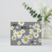 Witte Madeliefjes Klant. Kleur Beterschap Ansichtk Briefkaart (Staand voorkant)