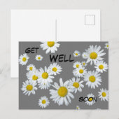 Witte Madeliefjes Klant. Kleur Voorspoedige Herste Briefkaart (Voorkant / Achterkant)