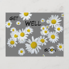 Witte Madeliefjes Klant. Kleur Voorspoedige Herste Briefkaart