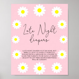 Witte Madeliefjes \ Late Night Luier Spel Poster