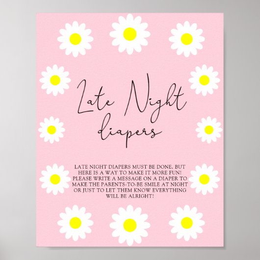 Witte Madeliefjes \ Late Night Luier Spel Poster (Voorkant)