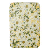 Witte Madeliefjes Madelief Bloem Geel Helder Opgew Badmat (Voorkant Verticaal)