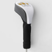 Witte Madeliefjes met Aangepaste Naam Golfheadcover (Schuin)