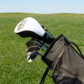 Witte Madeliefjes met Aangepaste Naam Golfheadcover (Insitu)