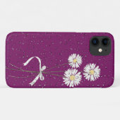 witte madeliefjes met regendruppels op magenta Case-Mate iPhone case (Achterkant (horizontaal))