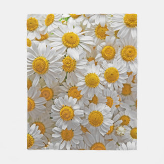 Witte madeliefjes: mooie bloemige achtergrond fleece deken