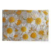 Witte madeliefjes: mooie bloemige achtergrond kussensloop (Achterkant)