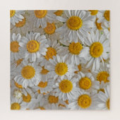 Witte madeliefjes: mooie bloemige achtergrond legpuzzel (Verticaal)