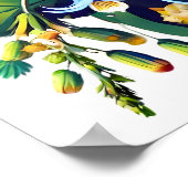 Witte madeliefjes muur Bloemen Kunstwerk Bloem Boe Poster (Hoek)