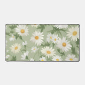 Witte madeliefjes op groen bureaumat (Voorkant)