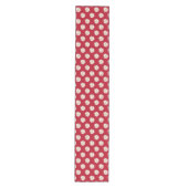 Witte Madeliefjes Op Rood Medium Tafelloper (Voorkant)