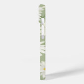 Witte madeliefjes op salie groen Case-Mate iPhone case (Achterkant / Links)