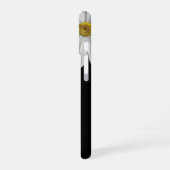 Witte Madeliefjes op Zwart iPhone 16 Hoesje (Linkerkant)