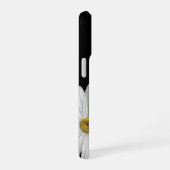 Witte Madeliefjes op Zwart iPhone 16 Hoesje (Rechterkant)