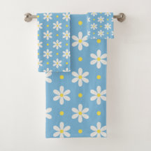 Witte Madeliefjes Patroon Aangepaste Achtergrond