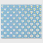 Witte Madeliefjes Patroon Aangepaste Achtergrond Cadeaupapier (Vlak)