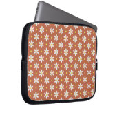 Witte Madeliefjes Patroon Aangepaste Achtergrond Laptop Sleeve (Voorkant Rechts)