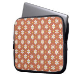 Witte Madeliefjes Patroon Aangepaste Achtergrond Laptop Sleeve (Voorkant Links)