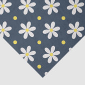 Witte Madeliefjes Patroon Aangepaste Achtergrond Tissuepapier (Detail)