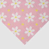 Witte Madeliefjes Patroon Aangepaste Achtergrond Tissuepapier (Detail)
