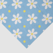 Witte Madeliefjes Patroon Aangepaste Achtergrond Tissuepapier (Detail)