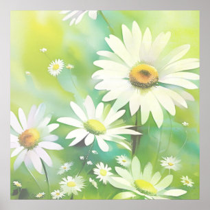 Witte Madeliefjes Poster