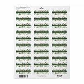 Witte Madeliefjes Retouradreslabels Etiket (Full Sheet)