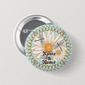 Witte Madeliefjes speldje (Voorkant /achterkant)
