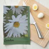 Witte Madeliefjes Theedoek (Quarter Fold)