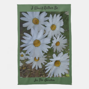 Witte Madeliefjes Theedoek