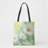 Witte Madeliefjes Tote Bag (Voorkant)