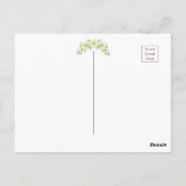 Witte Madeliefjes Watercolor Budget Bedankt Briefkaart (Achterkant)